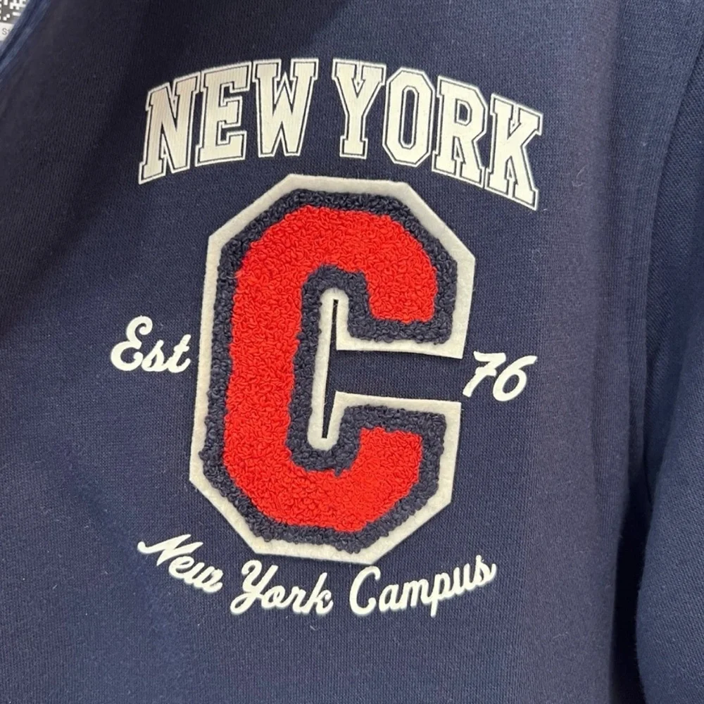 H&M Kids Boys Navy Varsity Sweatshirt
Jacket with New York Patch Size 12/14 NWT - Picture 5 of 9